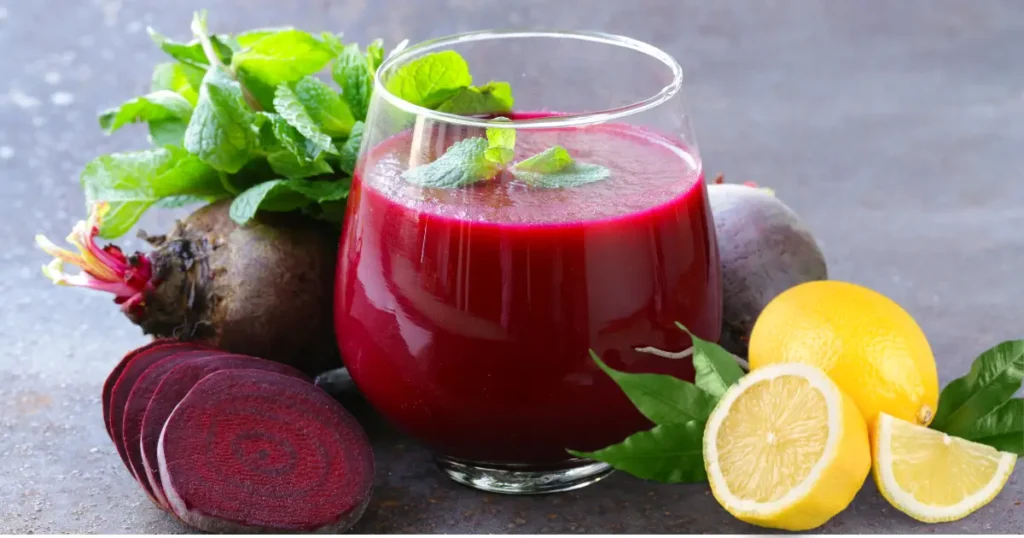 batido de remolacha y limón